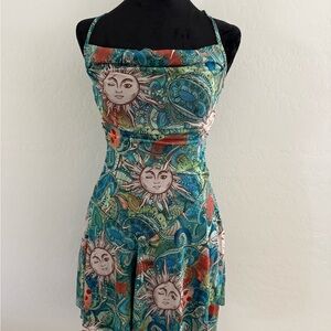 Sun and Paisley Print Dress
